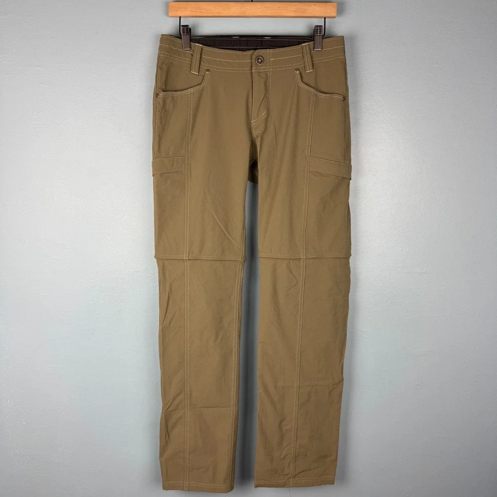 Kuhl Women's 8 Regular Green Nylon Blend Convertible Utility Hiking Cargo Pants - Picture 2 of 10